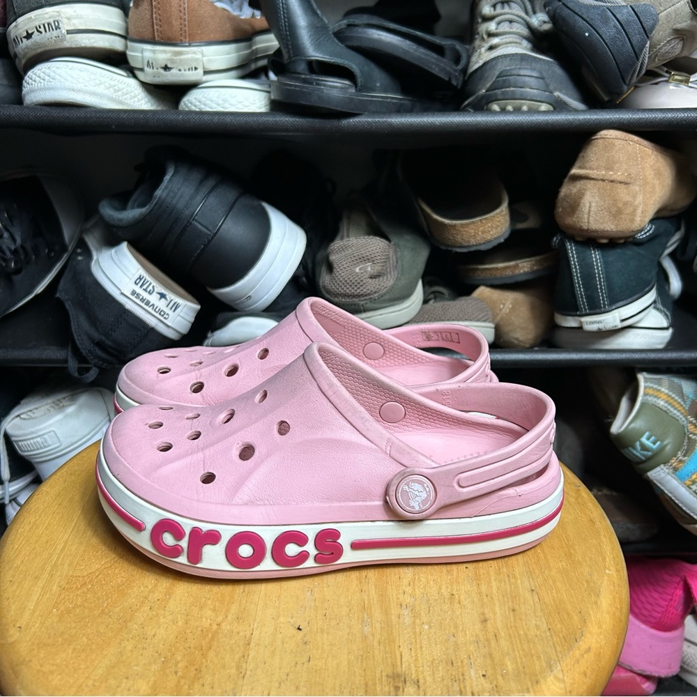 CROCS Kids Pink Sandals - Picture 3 of 7